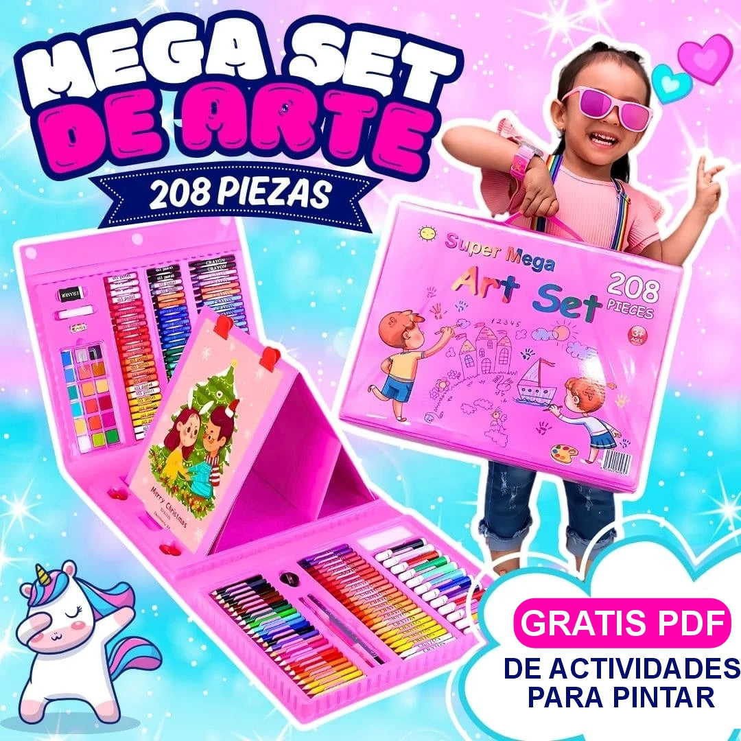 Set de arte 208 piezas para niños